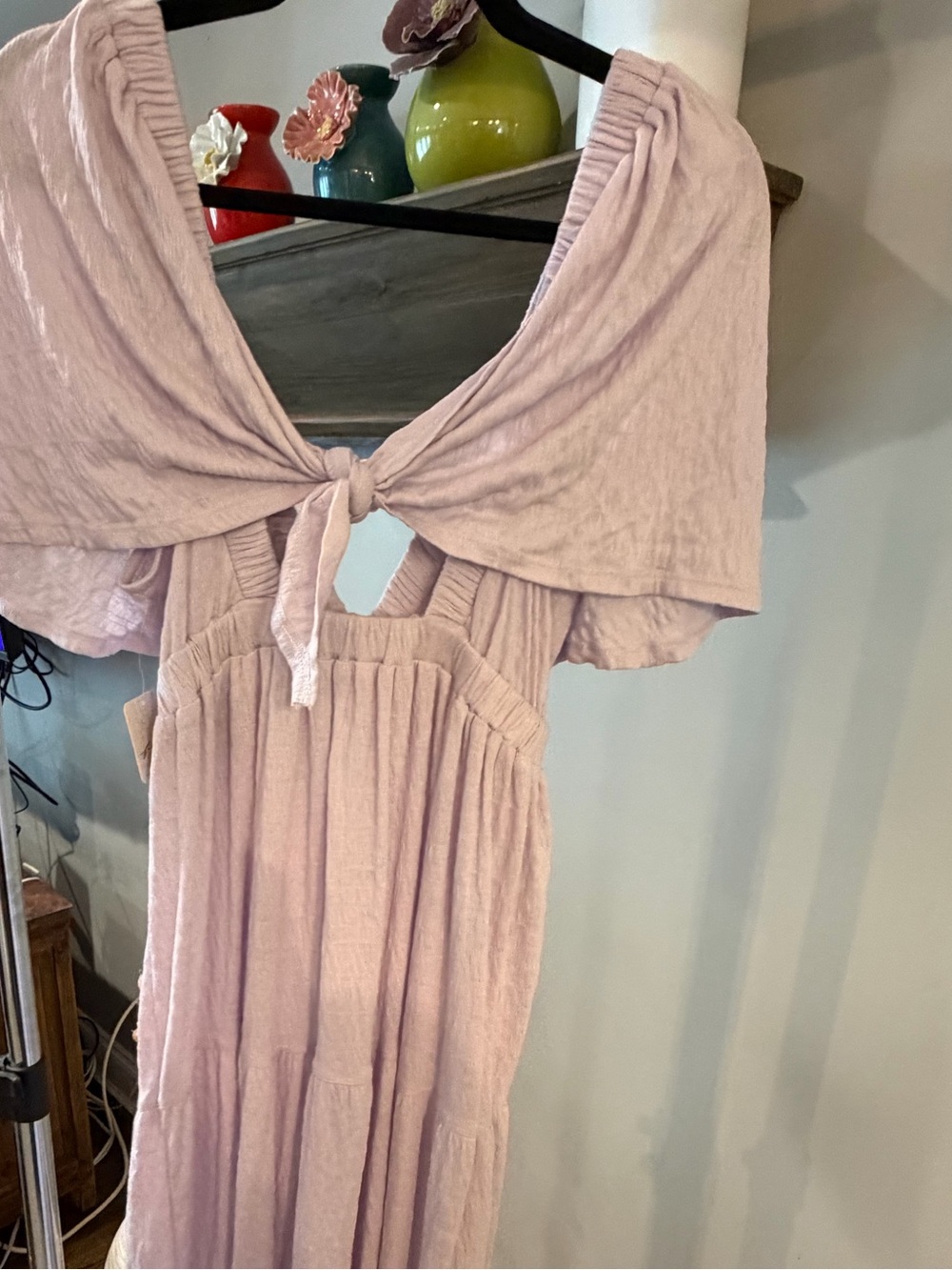 NWT ✨ Free People Lavender Tiered Maxi Dress La La Maxi with Gathered Waist-S - Picture 5 of 7